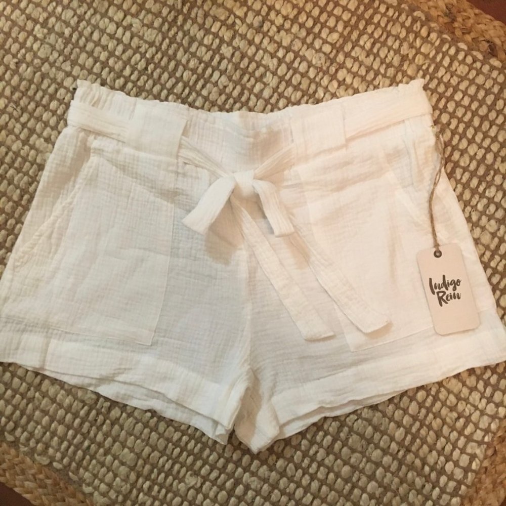Indigo Rein Cotton Tie Waist Shorts NWT Size XL